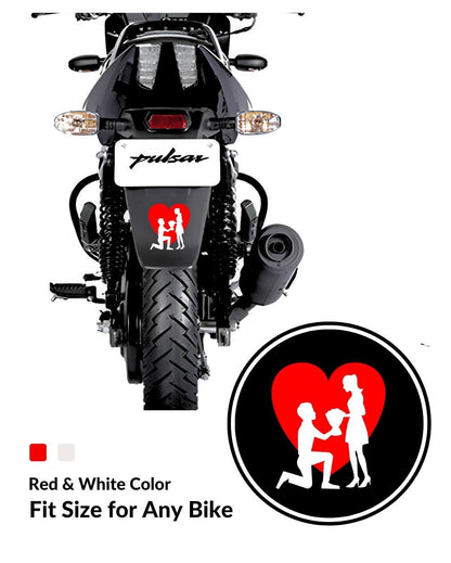 Love Boy Girl Bike Back Creative Stylish Vinyl Radium Sticker