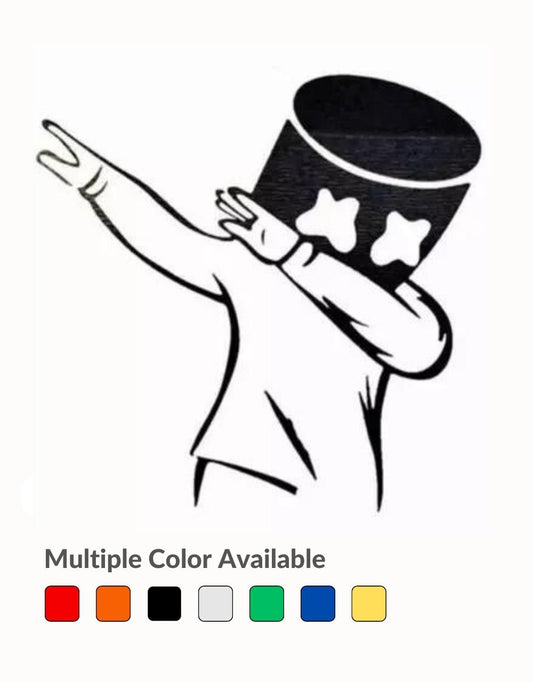 MarshMello Creative Stylish Vinyl Radium Sticker | Front Bike mudguard