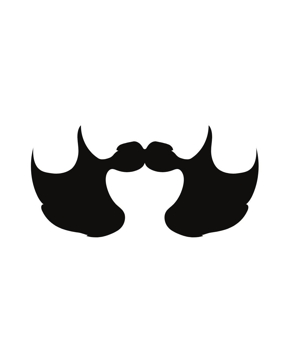 Mustache Vinyl Radium Sticker / Mustache